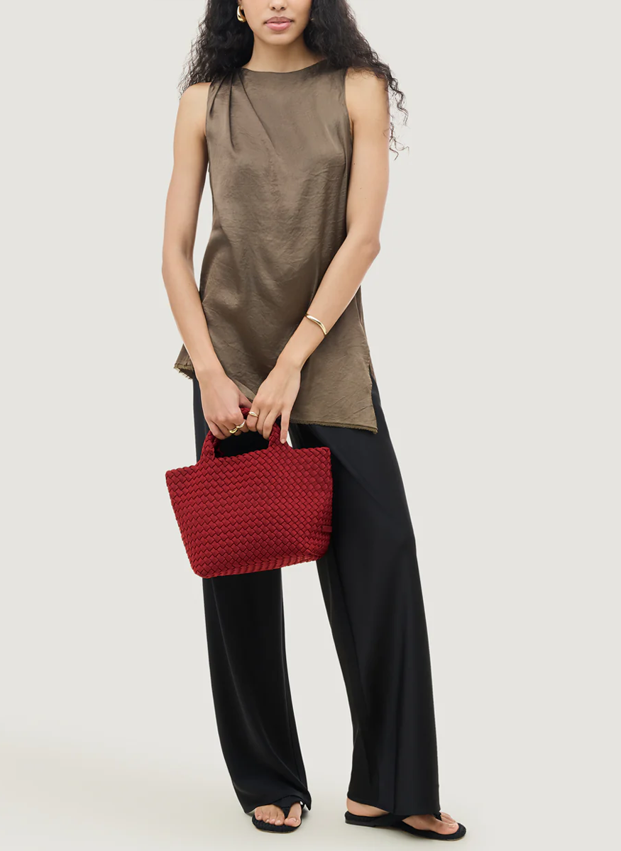 St. Barths Small Tote in Rosso - Naghedi