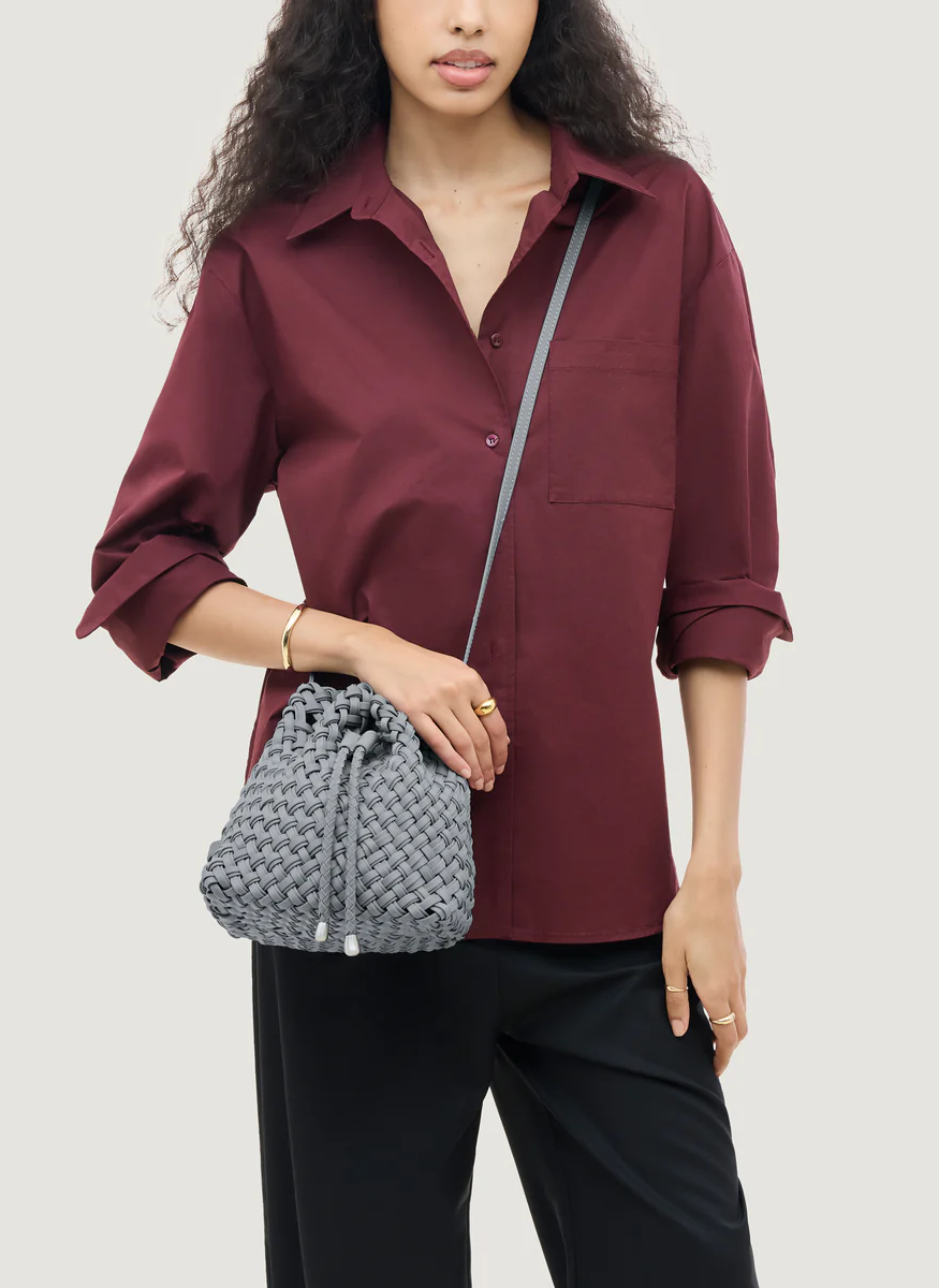 Gramercy Medium Bucket Bag in Marina - Naghedi