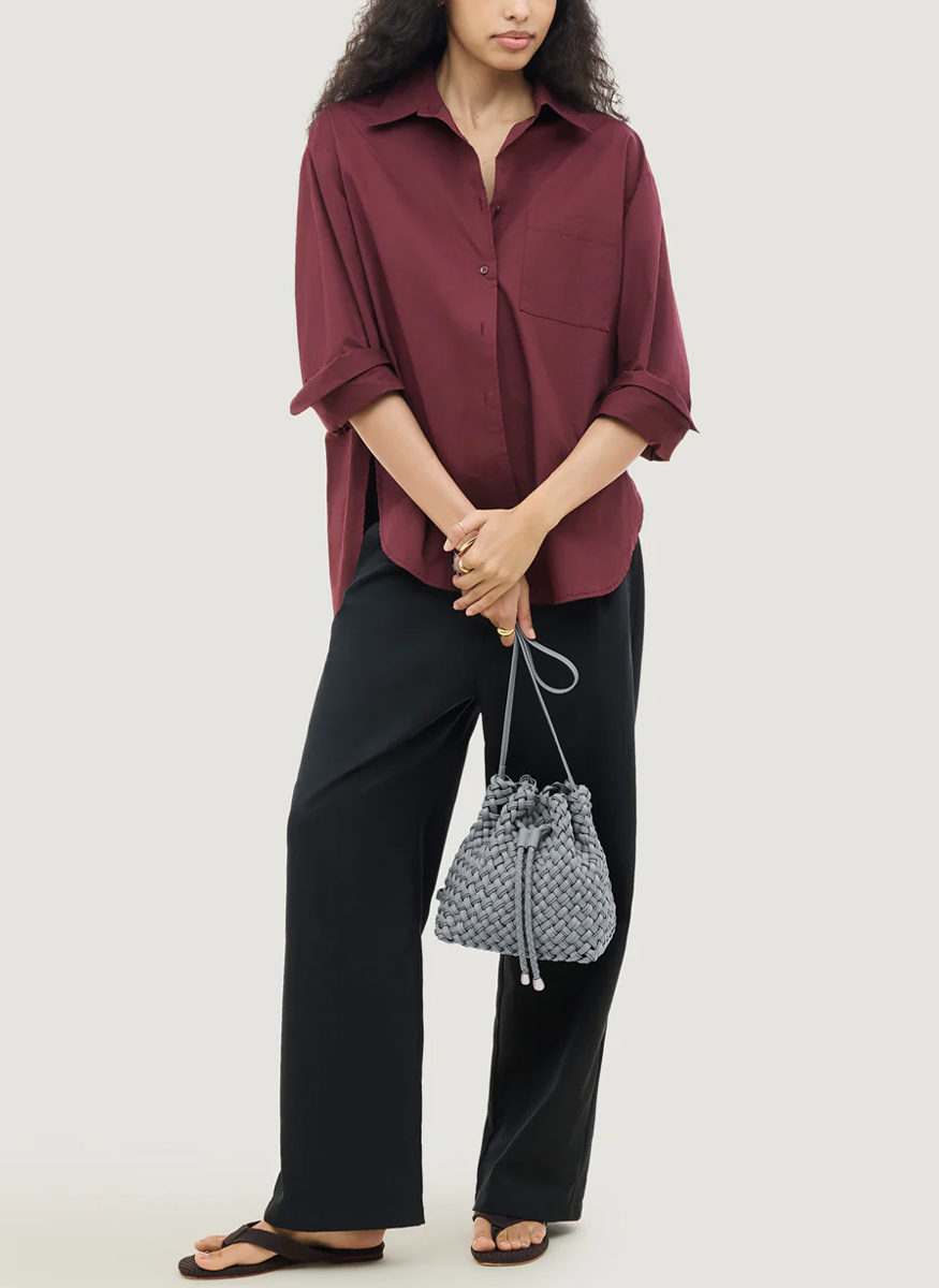 Gramercy Medium Bucket Bag in Marina - Naghedi