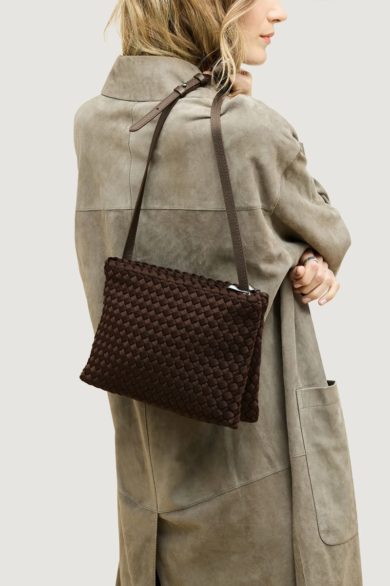 Soho Medium Envelope Crossbody in Chocolate - Naghedi