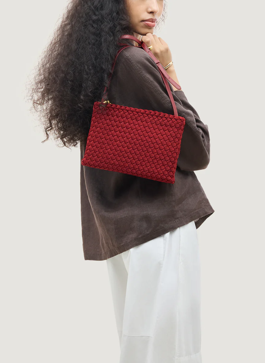 Soho Envelope Crossbody in Rosso - Naghedi
