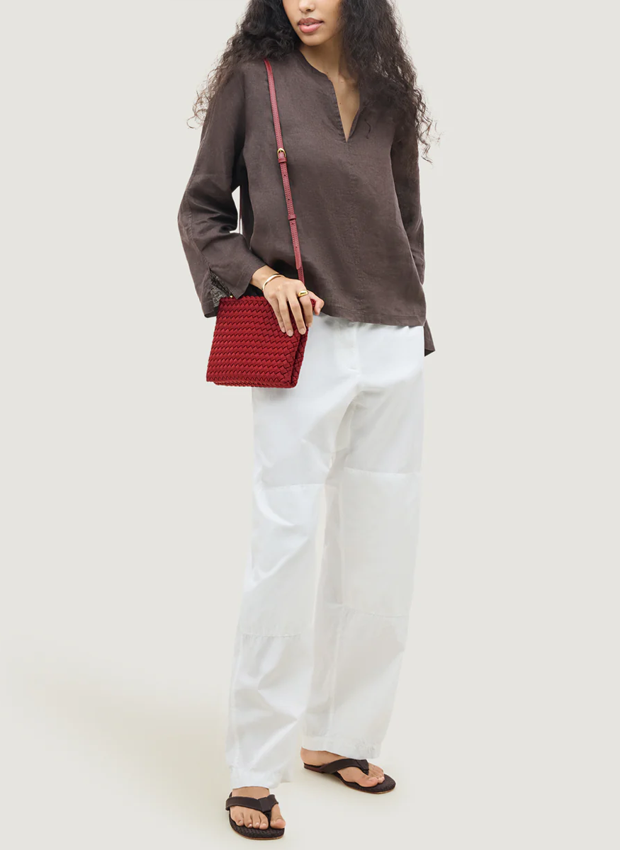 Soho Envelope Crossbody in Rosso - Naghedi