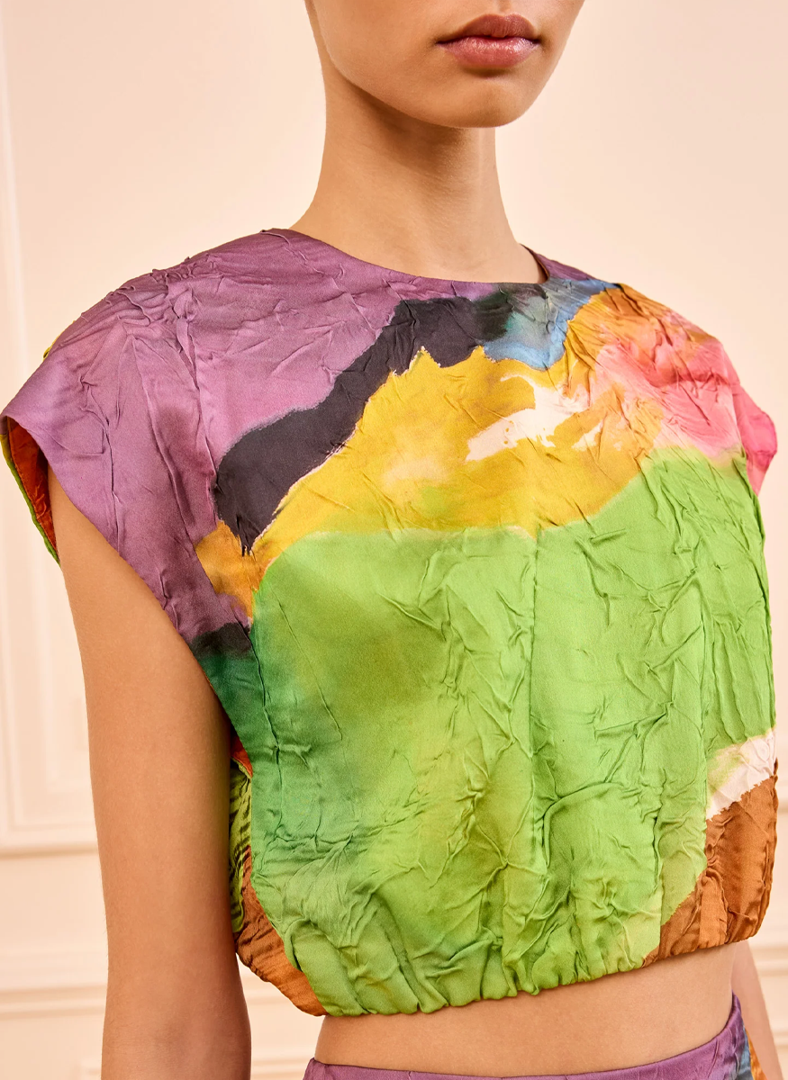 Gisella Satin Crop Top - Ulla Johnson