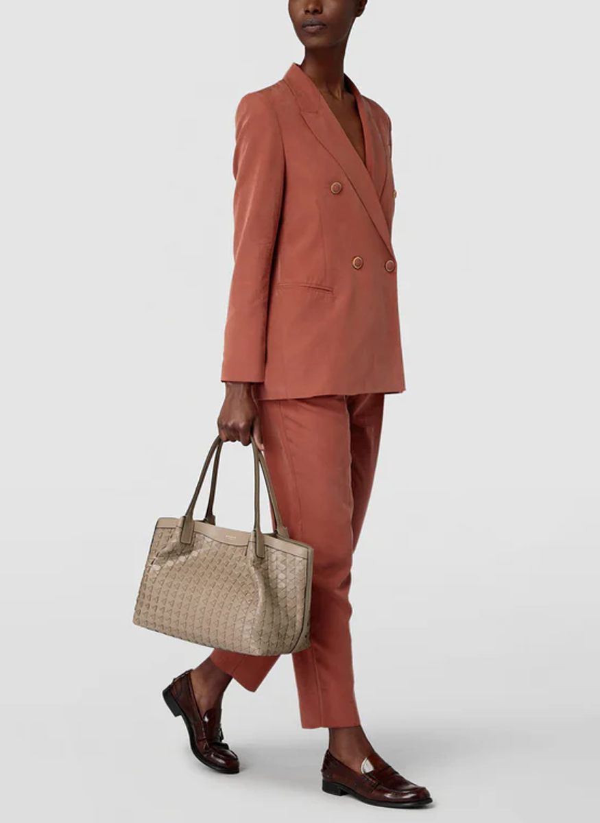Small Secret Mosaico Tote in Sahara - Serapian