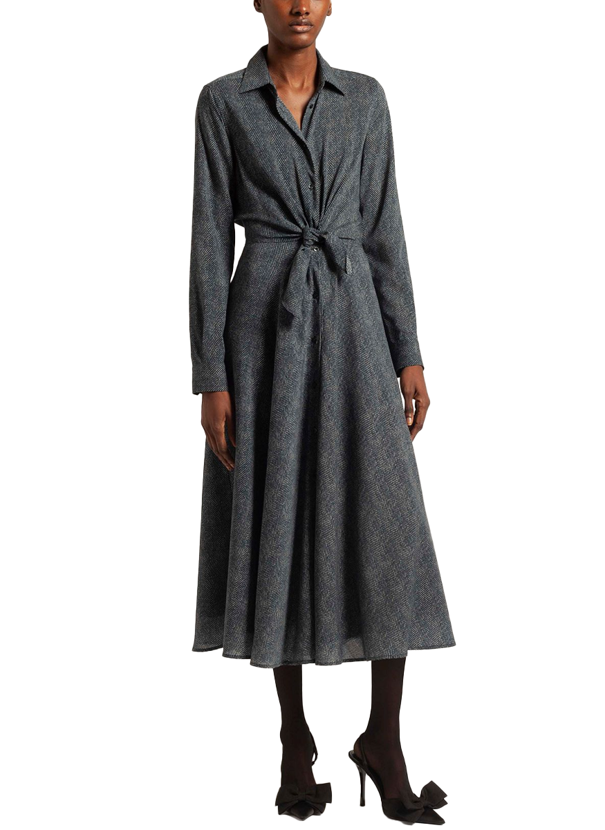 Dralla Tie Front Midi Dress
