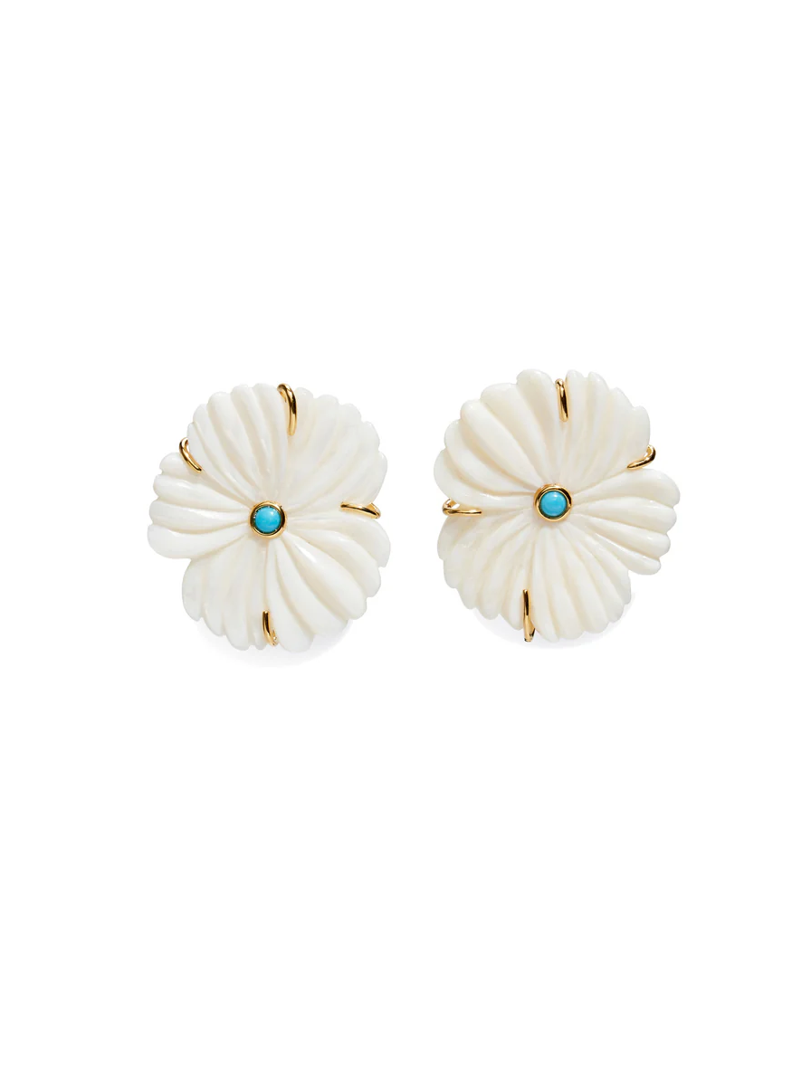 New Bloom Studs in Pearl