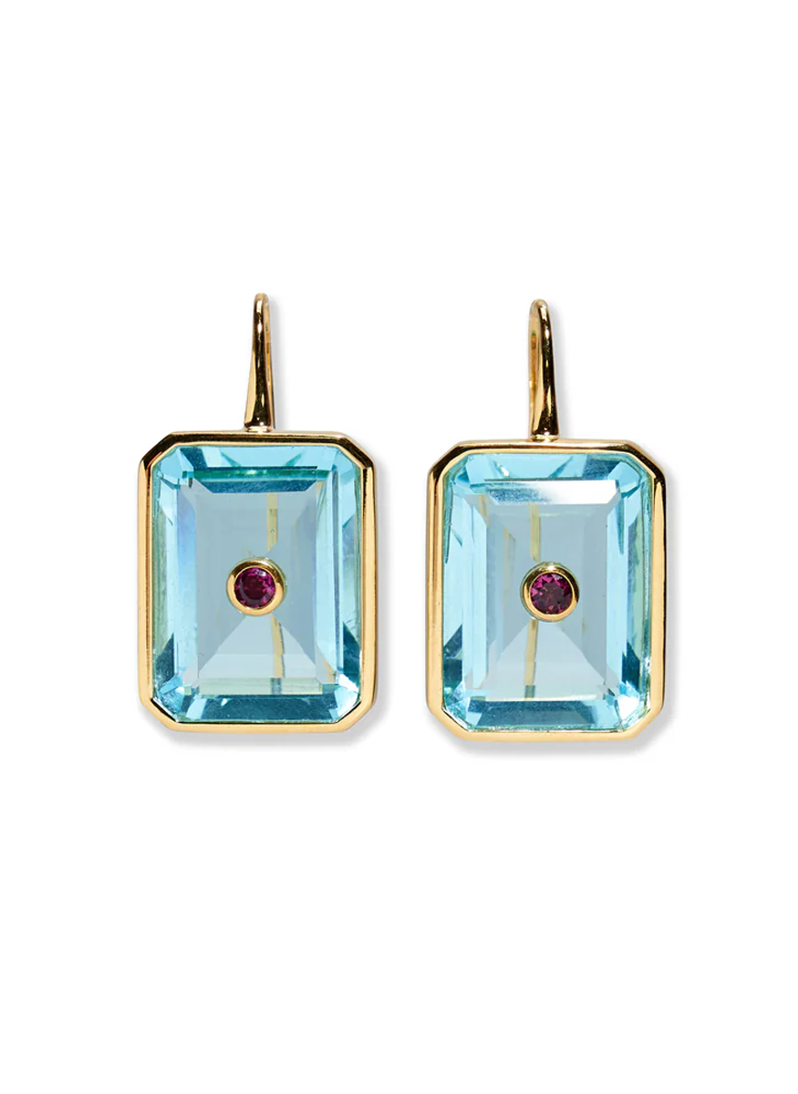 Tile Earrings, Poolside