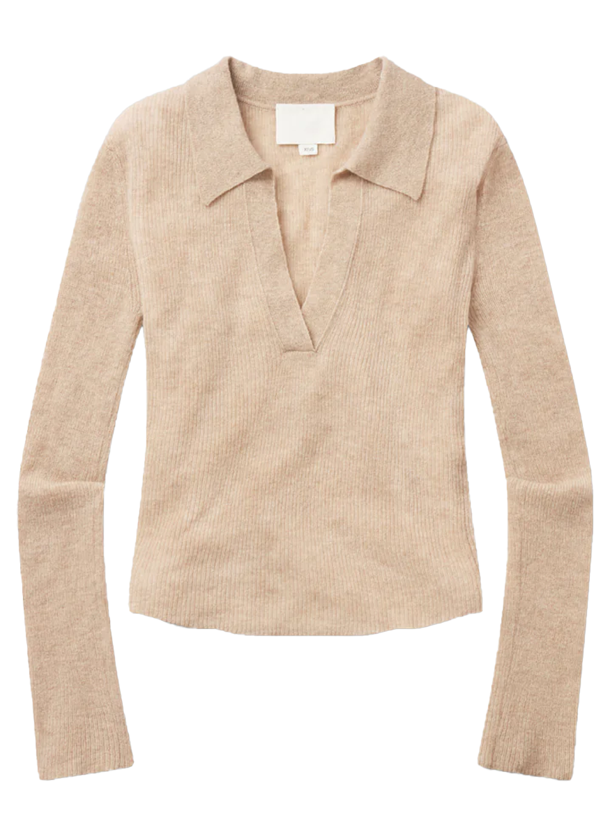 Simone Polo Sweater in Fawn