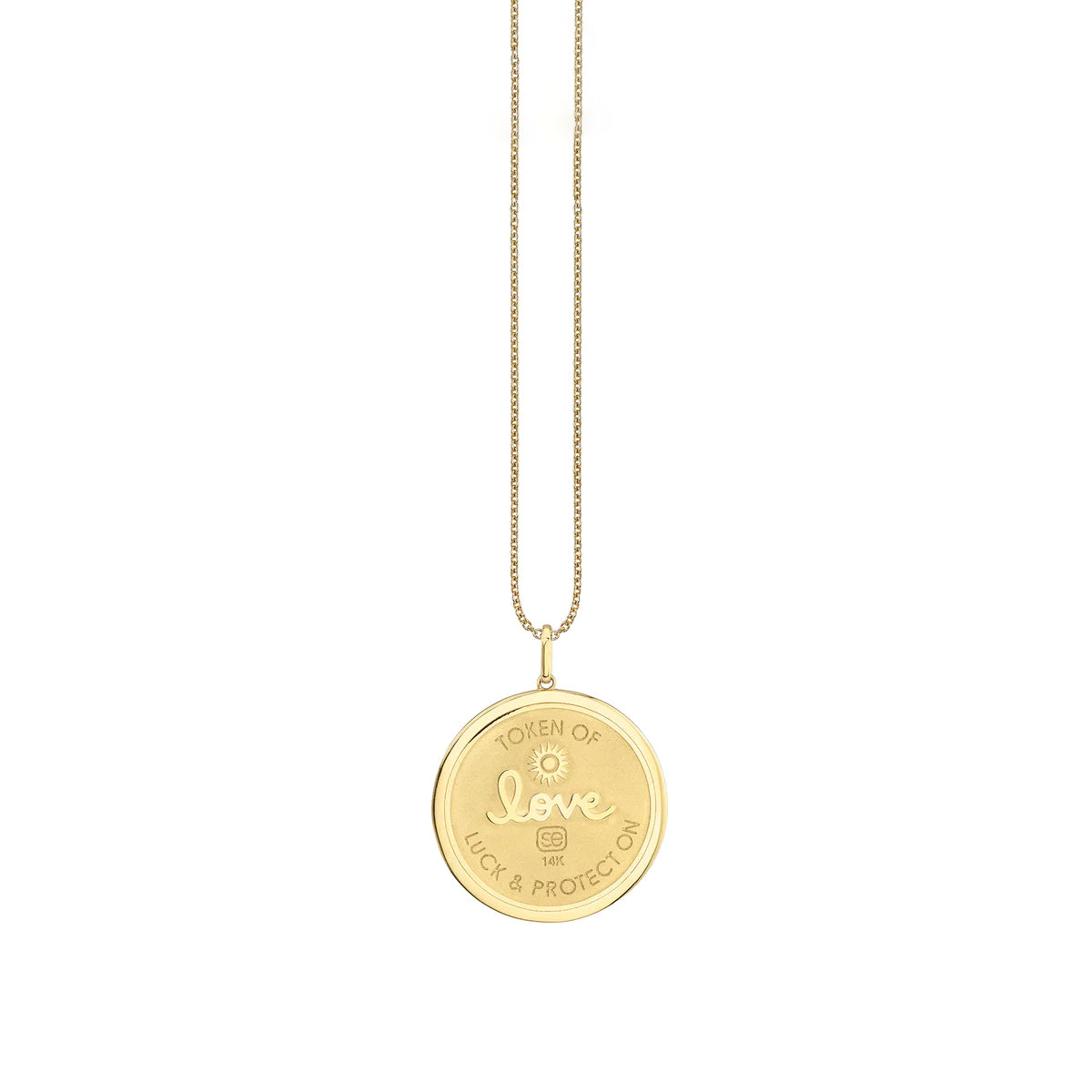 “Luck with Rays Coin” Pendant Necklace