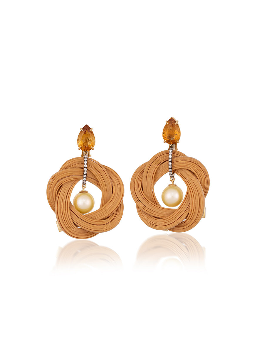 Bamboo Pearl Earrings