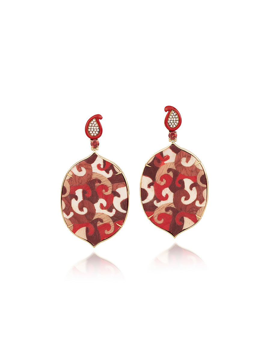 Kashmir Marquetry Earrings