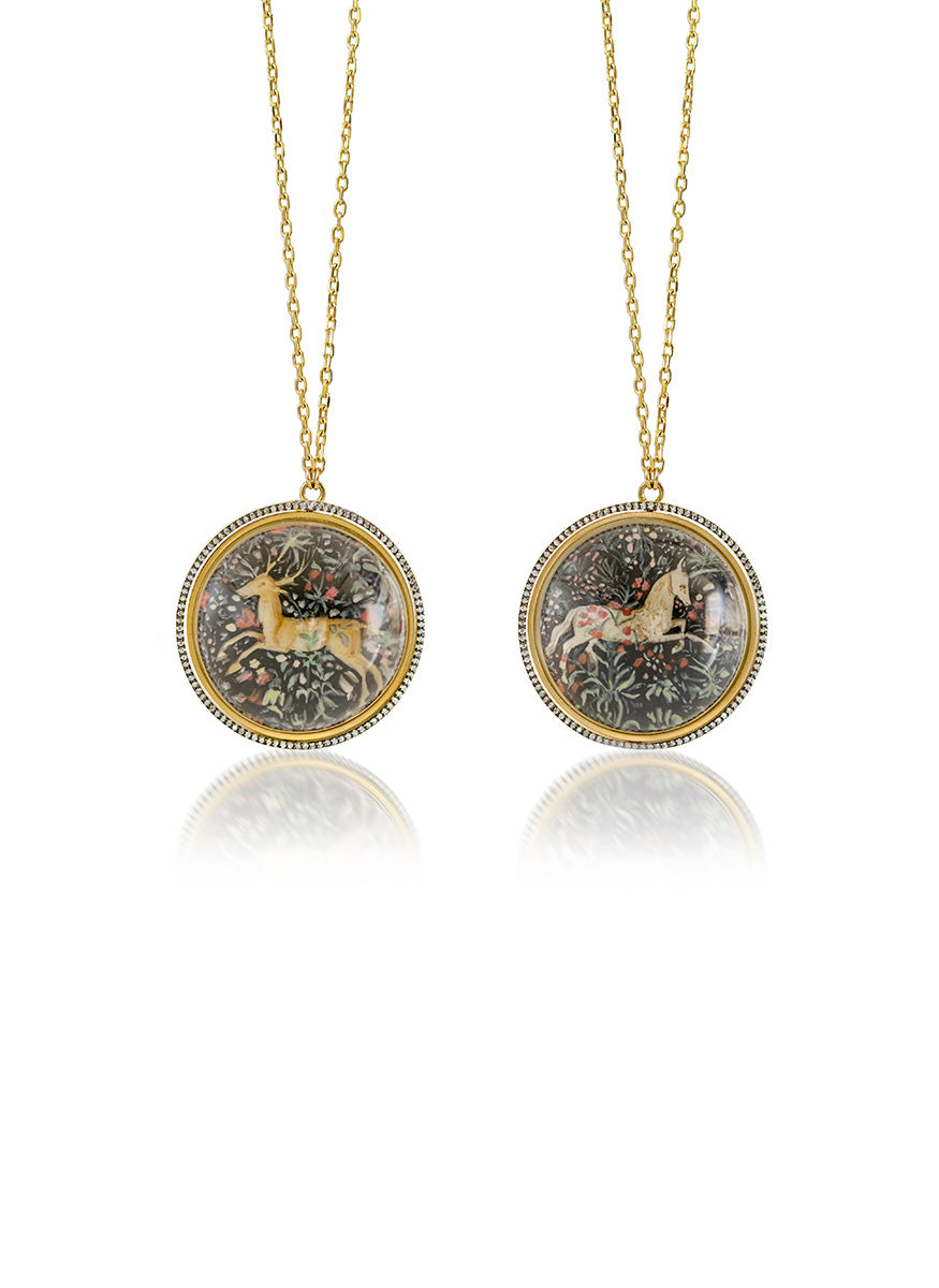 Alchemical Wedding Miniature Paintings Necklace