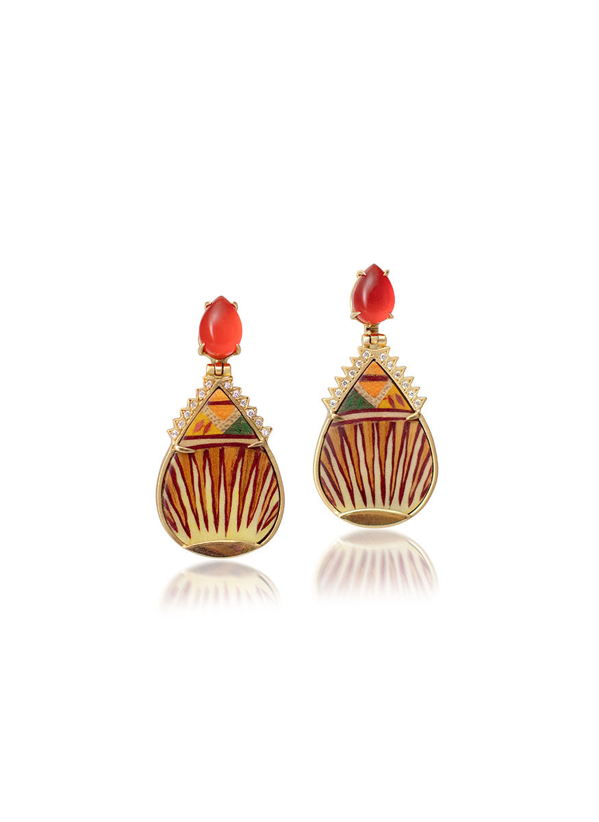 Sunset Marquetry Earrings