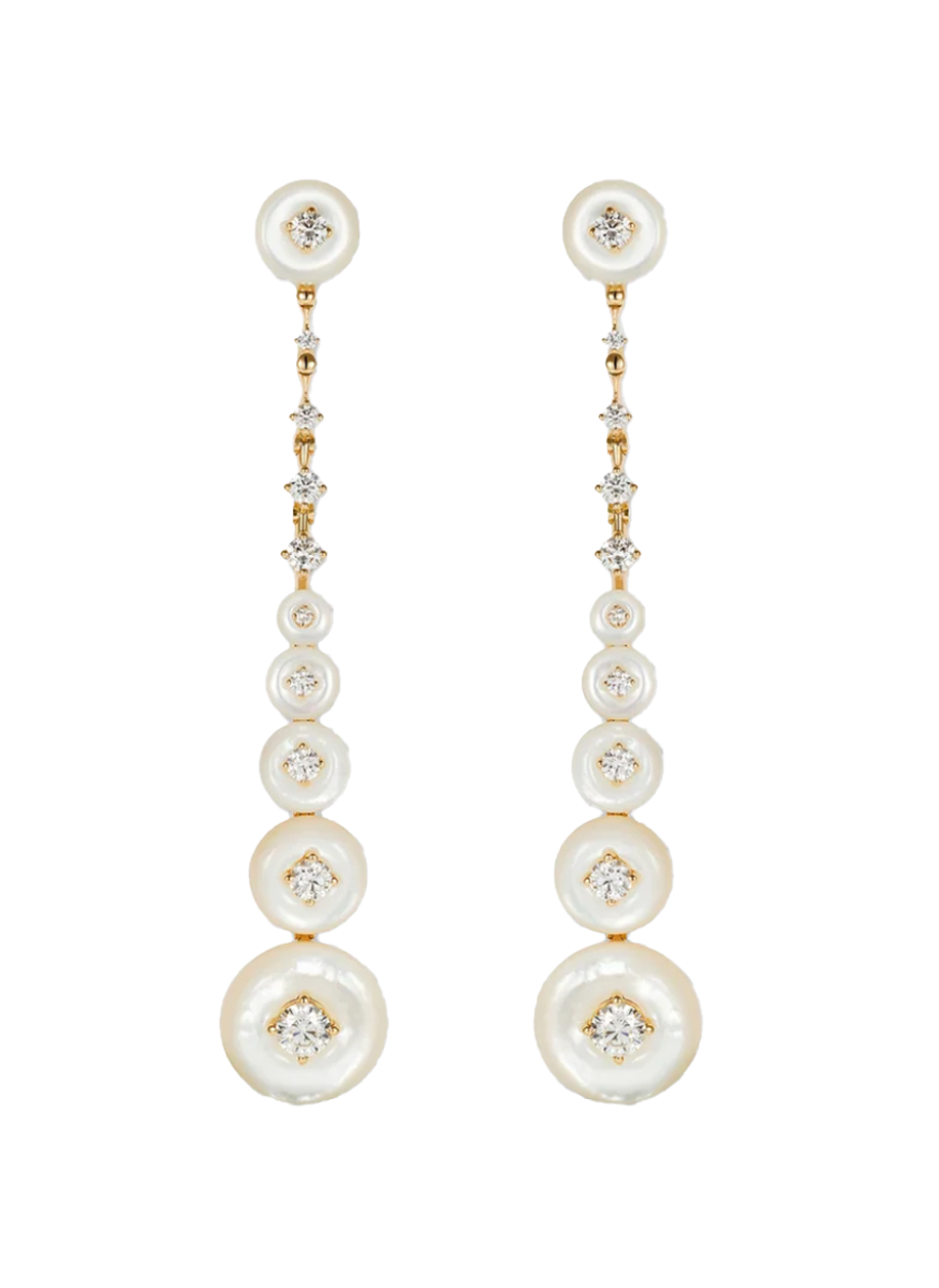 Surrounding Earrings, Mother-of-Pearl