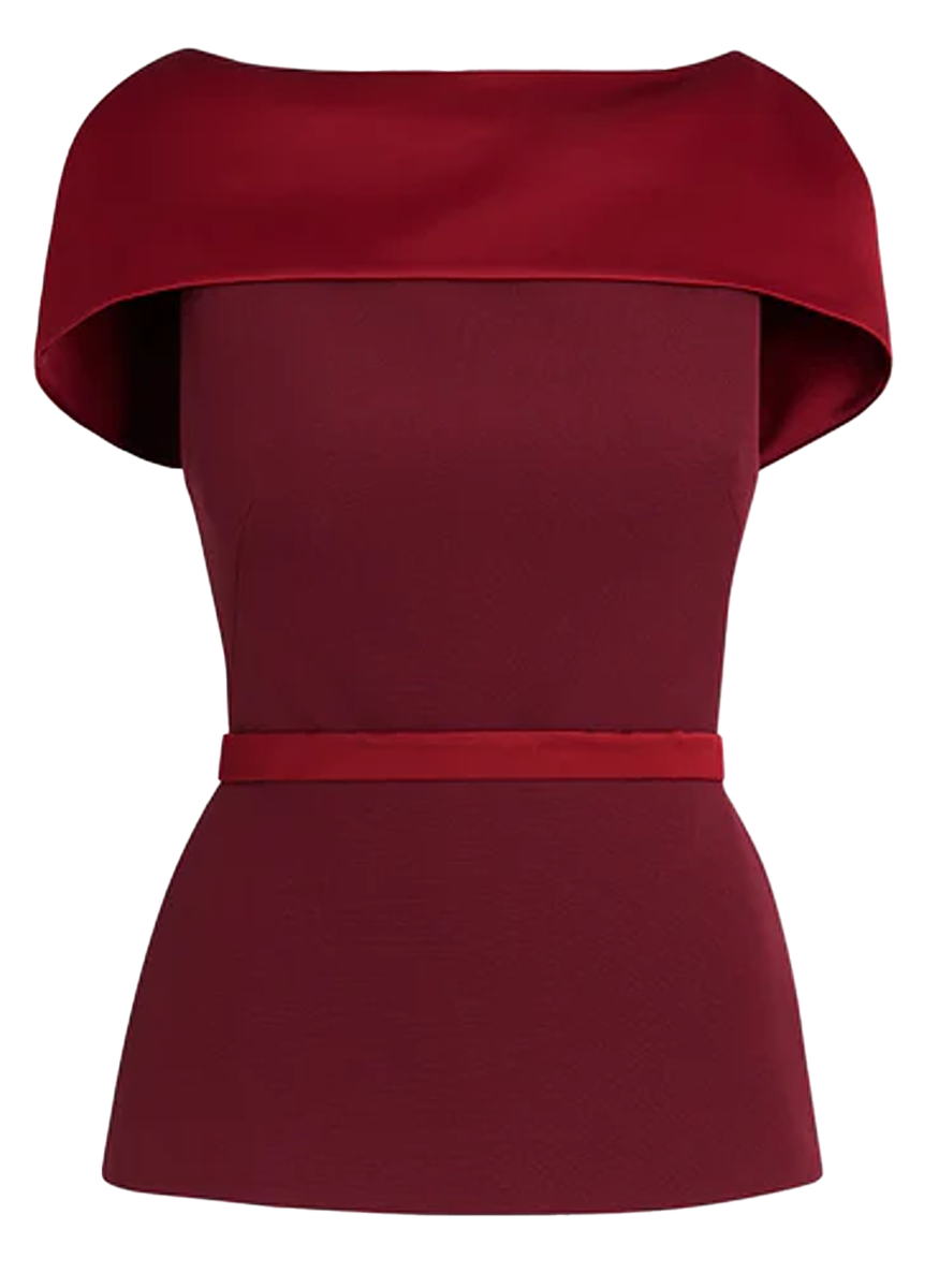 Rella Crepe with Satin Trim & Belt