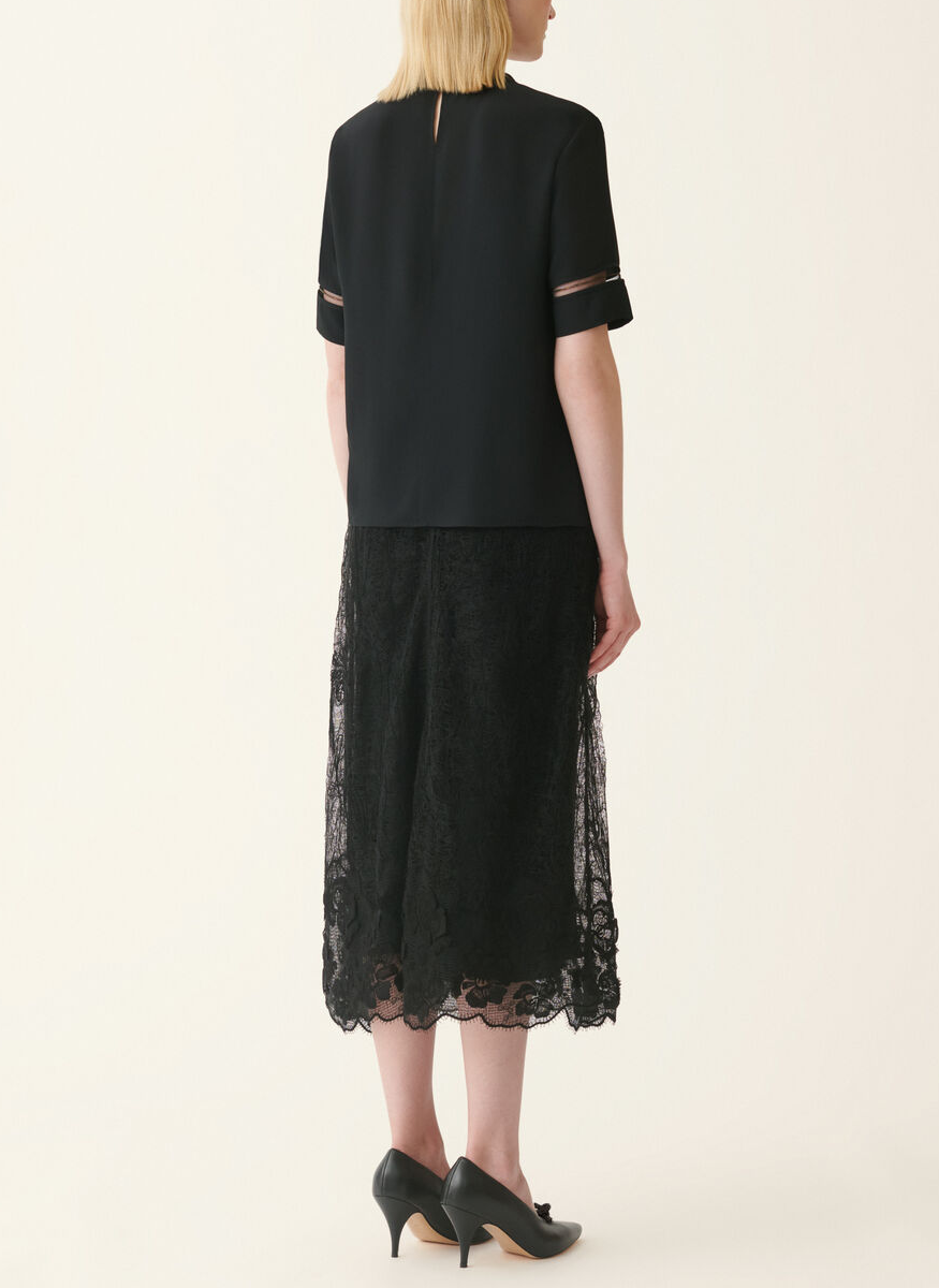 Short-sleeve Crêpe De Chine Top - Fabiana Filippi