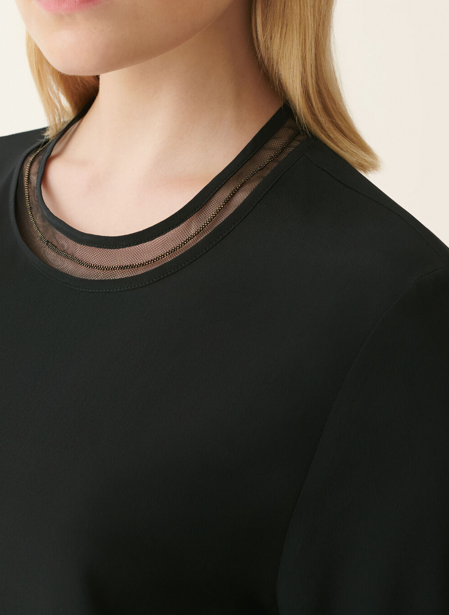 Short-sleeve Crêpe De Chine Top - Fabiana Filippi