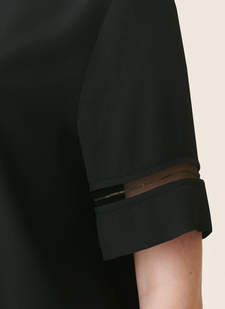 Short-sleeve Crêpe De Chine Top - Fabiana Filippi