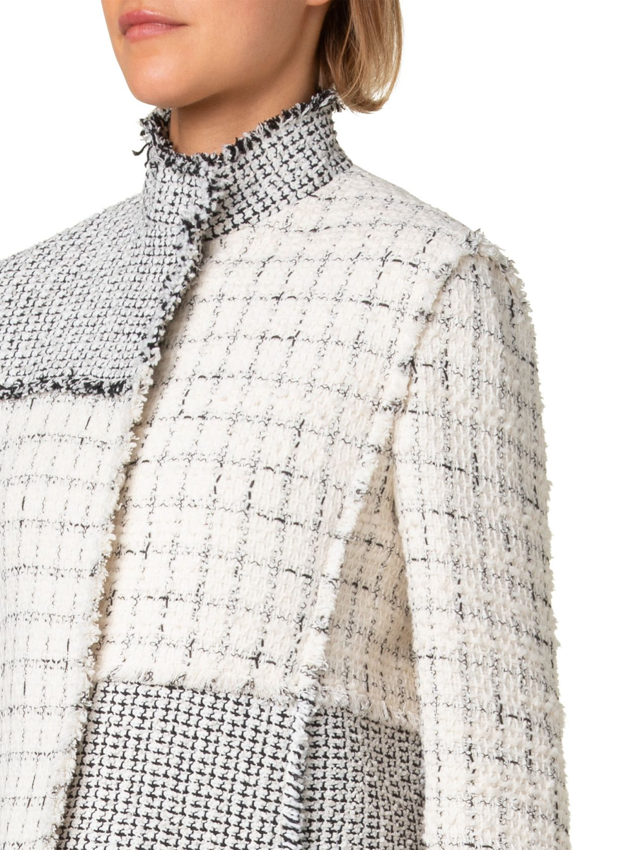 Small Window Check Tweed Jacket - Akris Punto