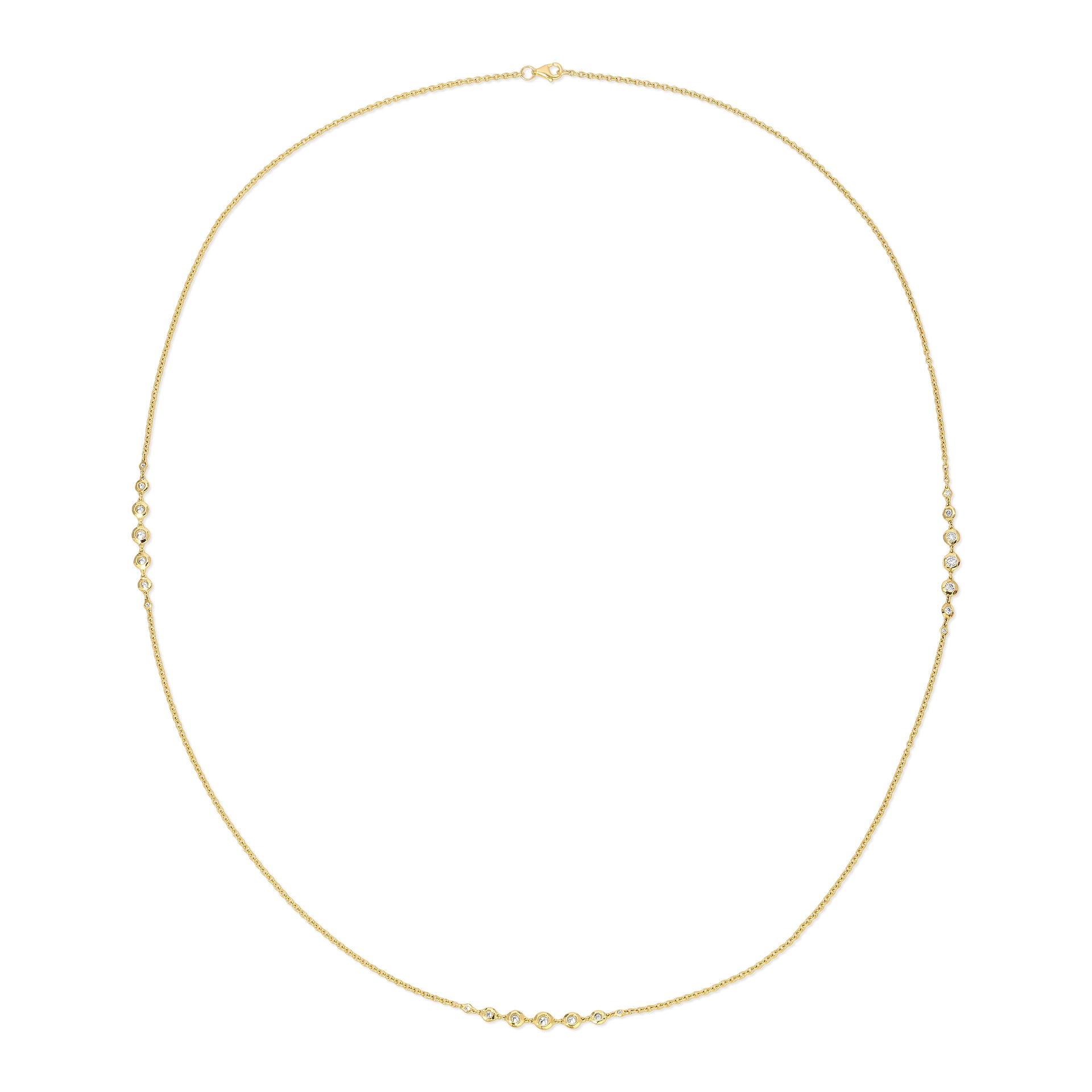 Three Stop Nesting Gems Necklace