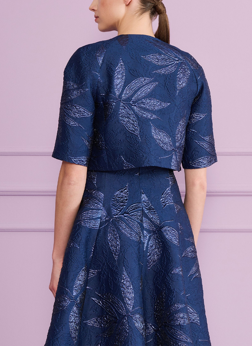 Cocktail Dress in Peony Jacquard - Talbot Runhof