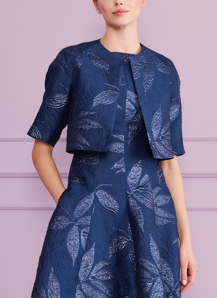 Cocktail Dress in Peony Jacquard - Talbot Runhof