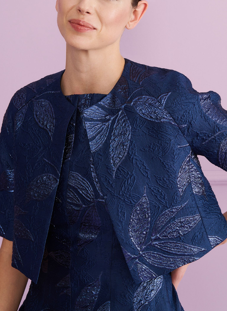Cocktail Dress in Peony Jacquard - Talbot Runhof