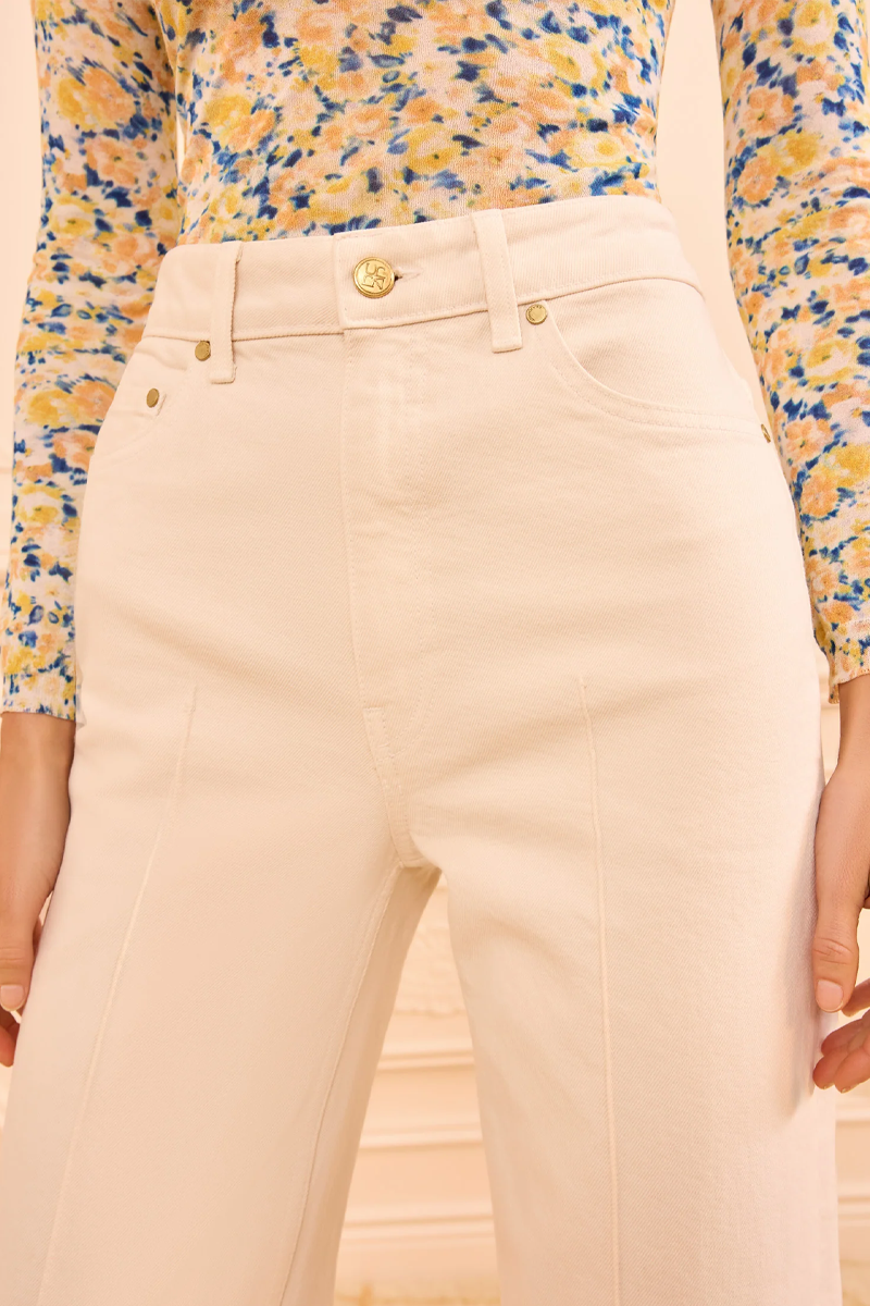 The Genevieve Stretch Pintuck Jean - Ulla Johnson