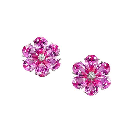Fuschsia Marguerite Daisy Earrings
