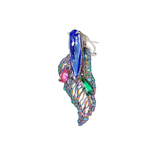 Rainbow Sapphire Titan Earring