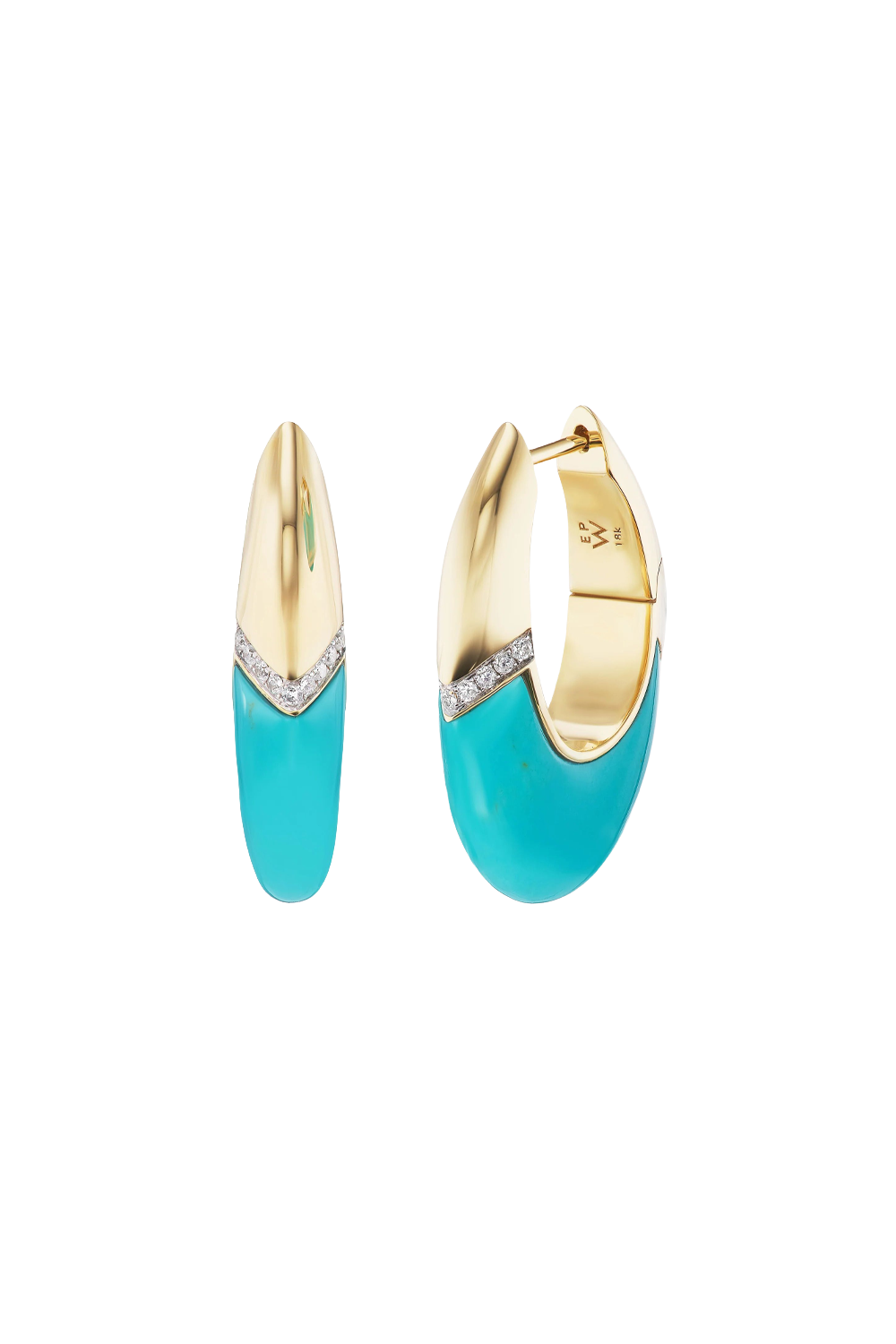 Oval Earrings in Turquoise