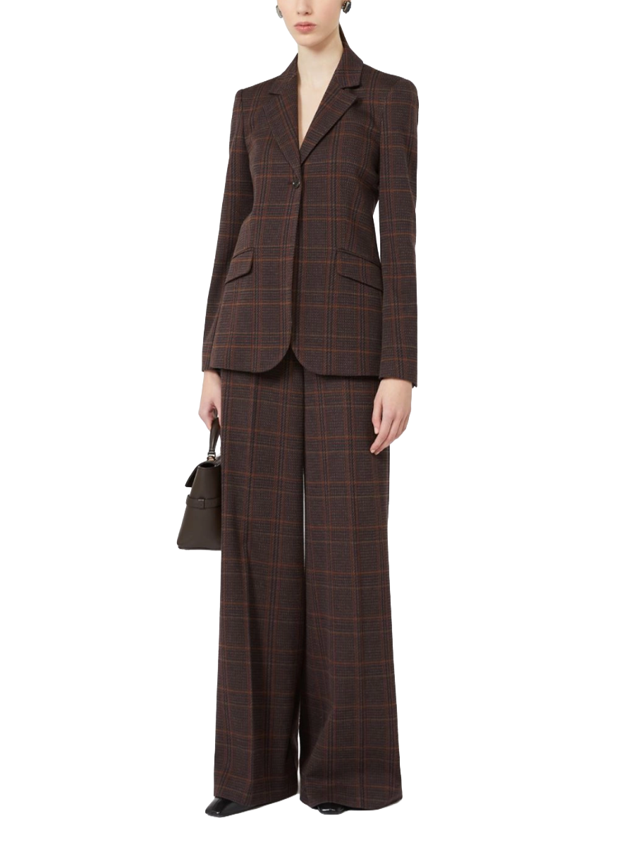 Plaid Jersey Jacquard Jacket
