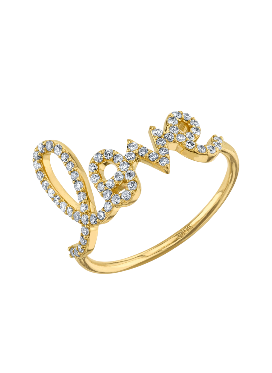 Love Script Ring, Large