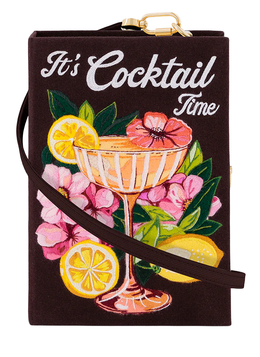 It's Cocktail Time Book Clutch with Strap - Olympia Le-Tan