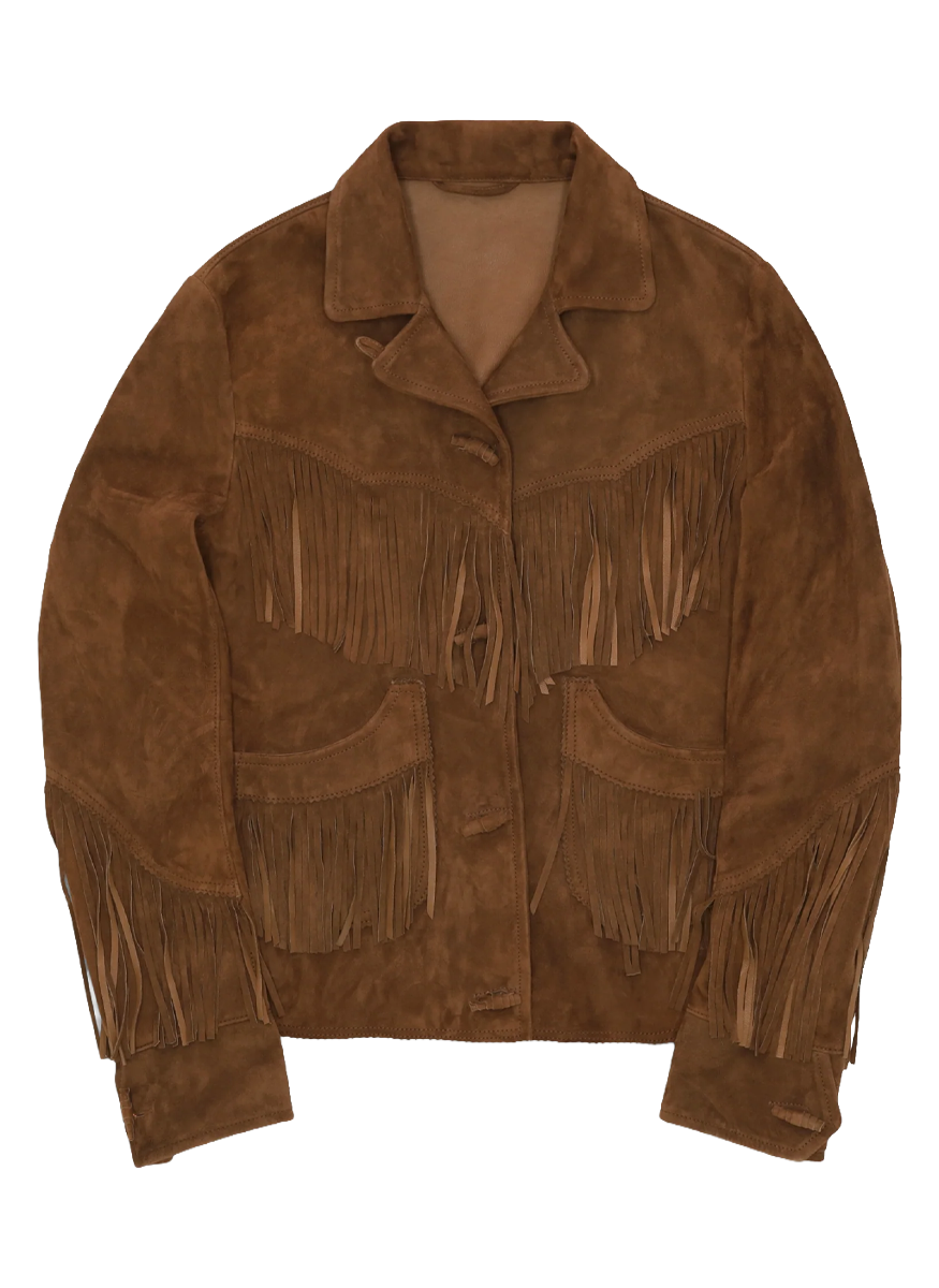 Deva Suede Jacket with Fringe - Fortela