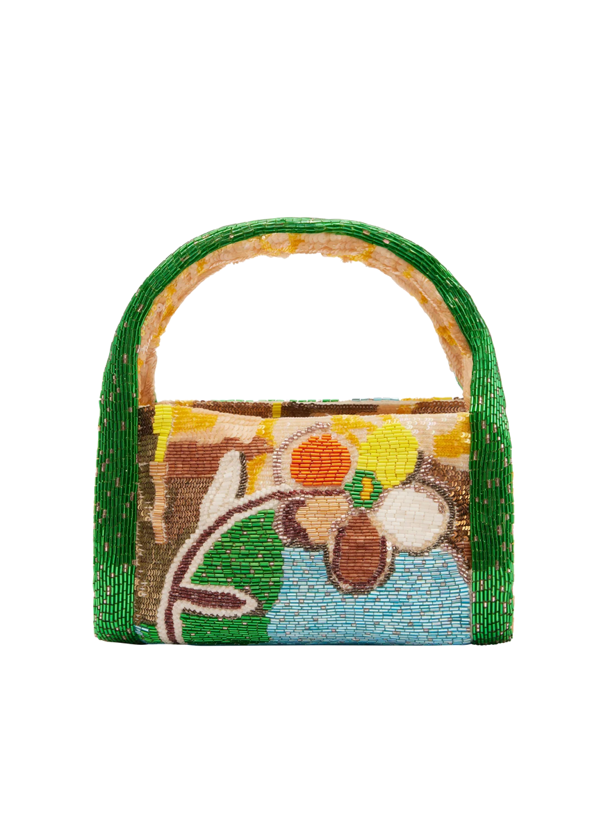 Limelight Beaded Barrel Bag - Alémais