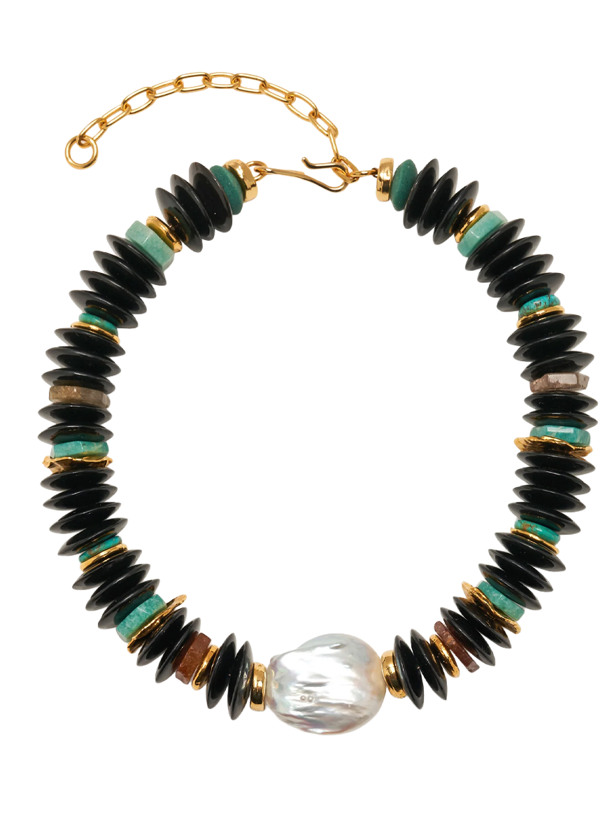 Milano Pearl Necklace, Horn - Lizzie Fortunato