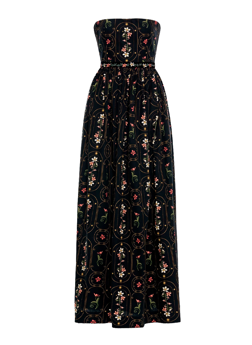 Lienzo Cotton Poplin Maxi Dres - Agua by Agua Bendita