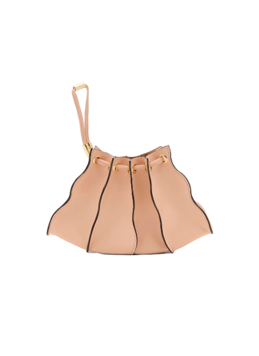 Adria Pleated Wave Wristlet in Rosette