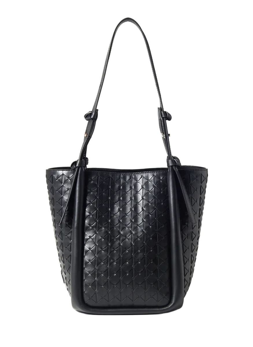 Bucket Bag in Mosaico Black - Serapian