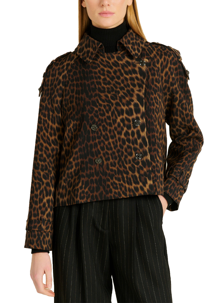 Sacha Leopard Print Cropped Jacket - DMN Paris