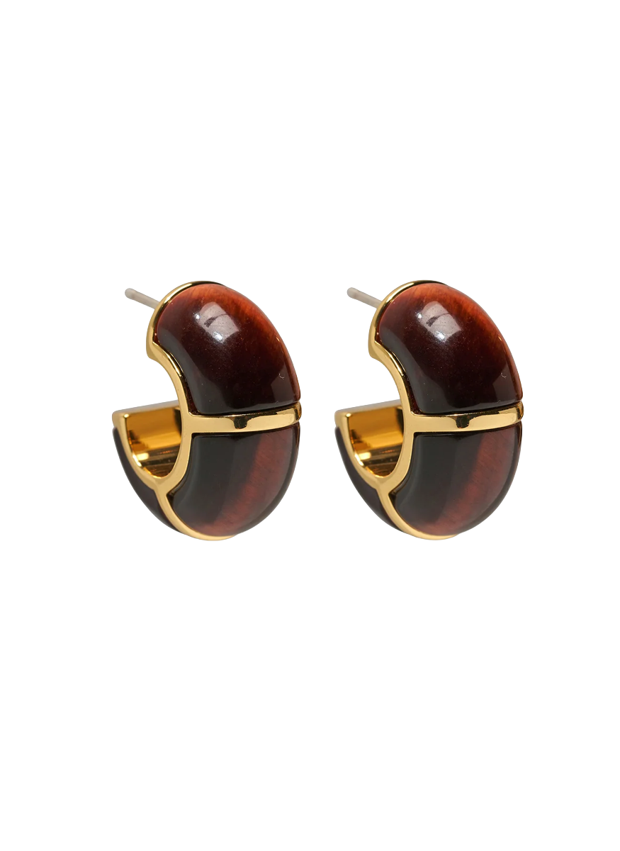 Zellige Hoops, Tiger's Eye - Lizzie Fortunato