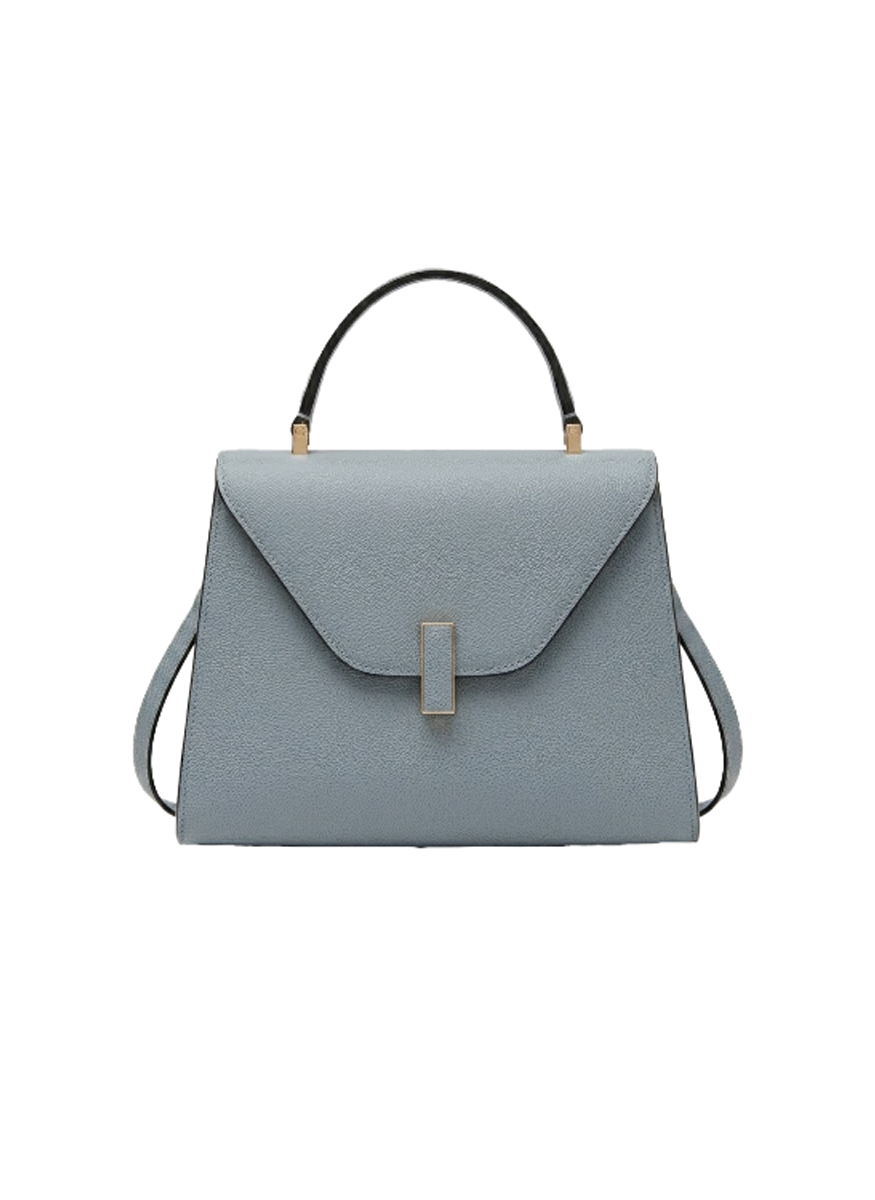 Iside Media Calf Leather Top Handle Bag in Niagra