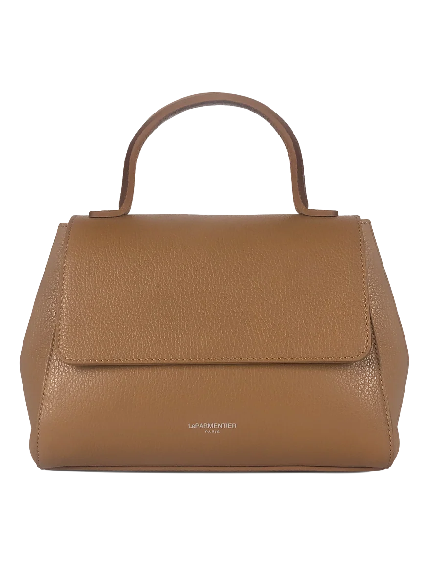 Ladyfinger Top Handle Ladybag with Strap in Cognac - LEPARMENTIER