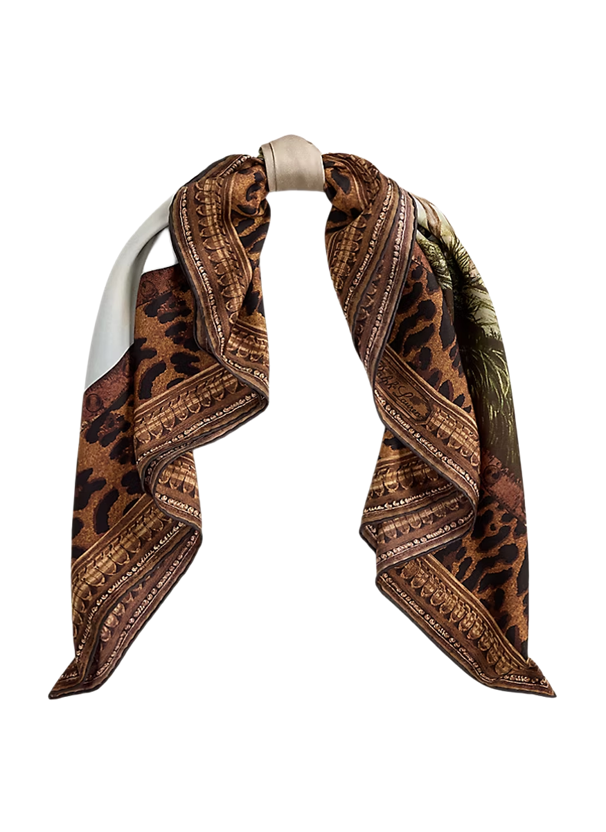 Scenic-Print Silk Twill Square Scarf - Ralph Lauren Collection