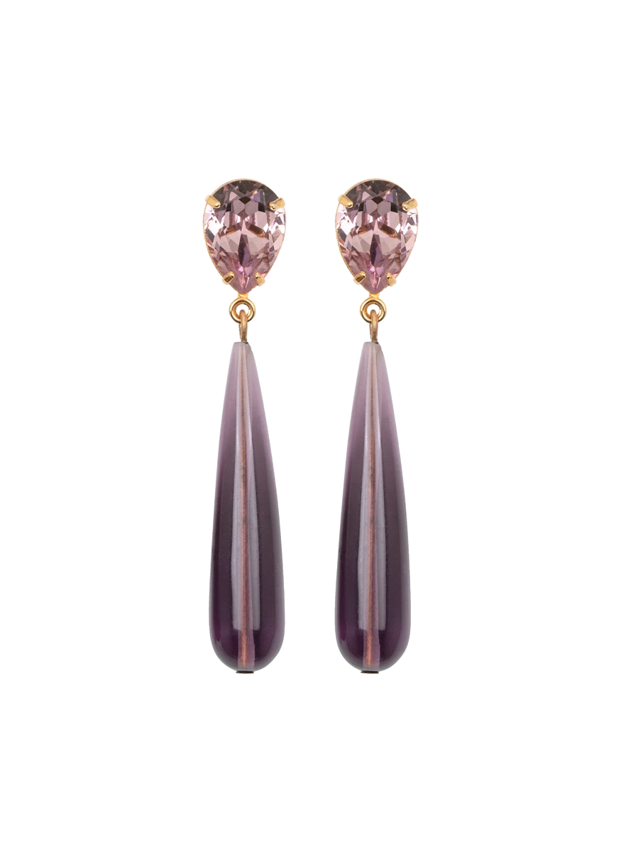 Caroline Earrings in Amethyst