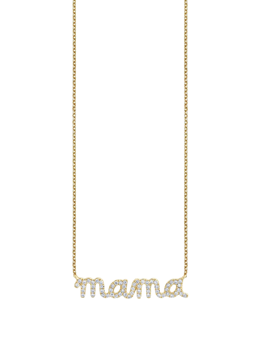 Mama Script Necklace