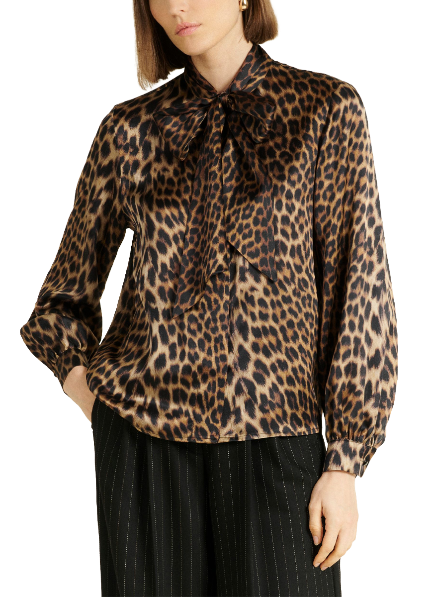 Leopard Print Silk Top - DMN Paris
