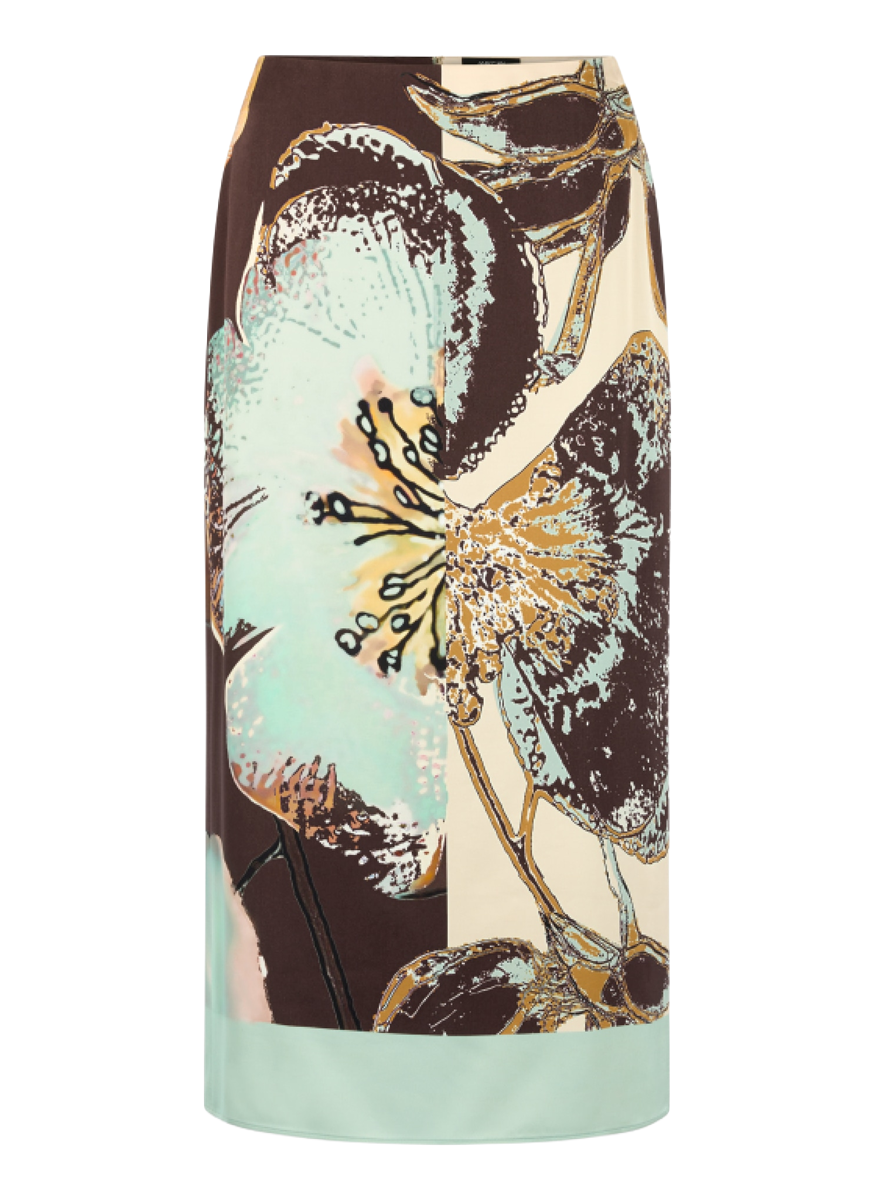 Calf-Length Printed Skirt - Marc Cain