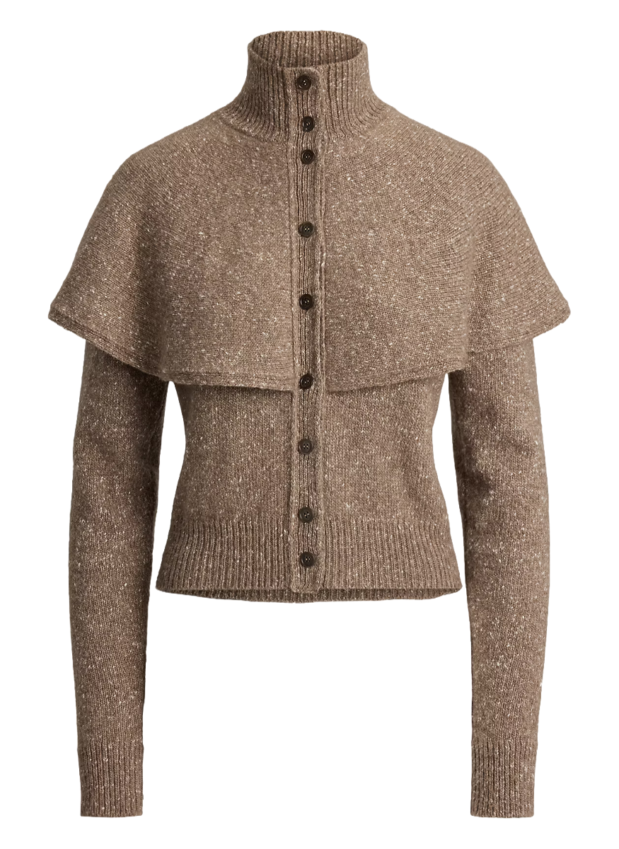 Cashmere Donegal Cape Cardigan Sweater - Ralph Lauren Collection